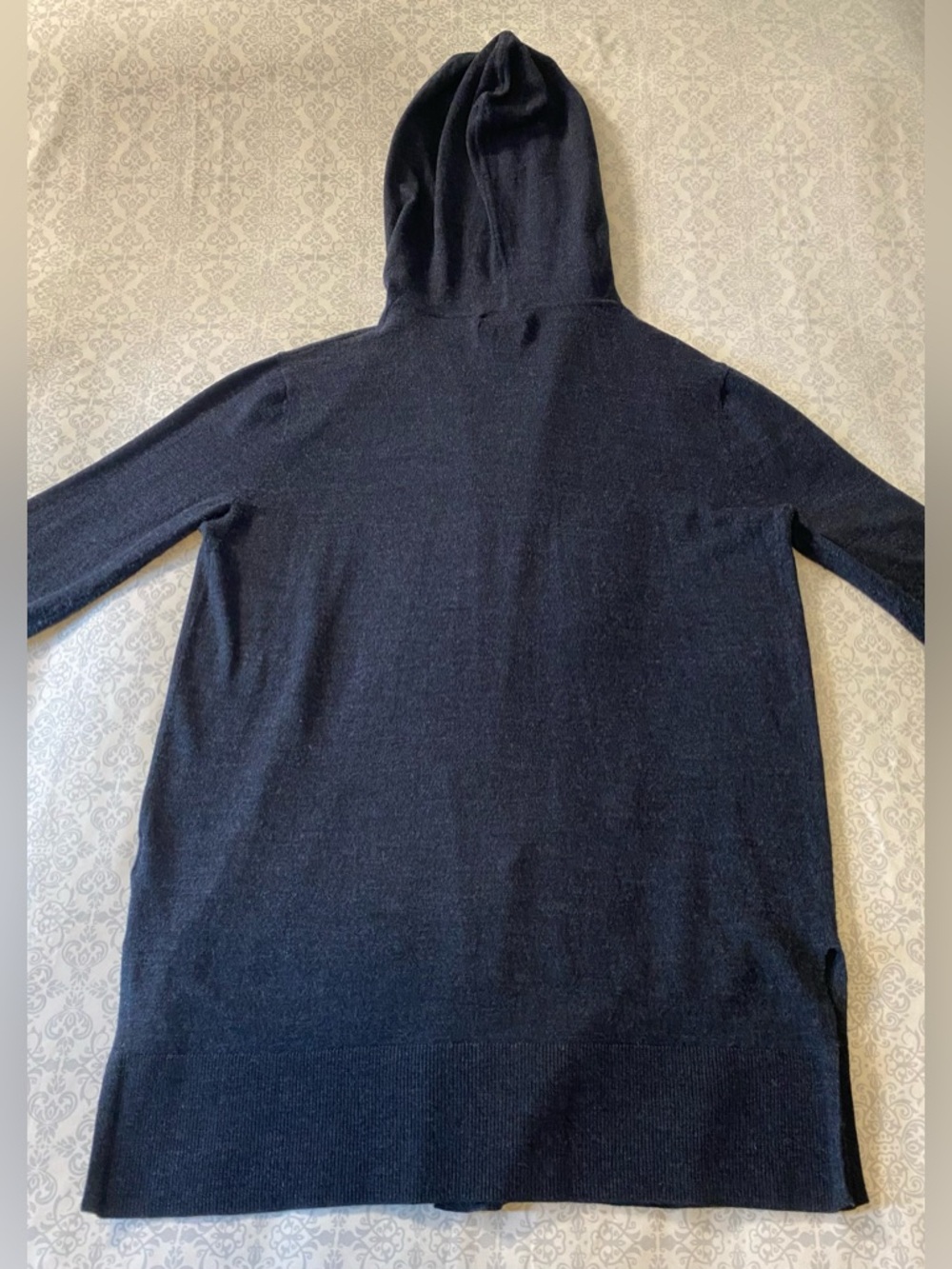Rachel Roy Merino Wool Long Hooded Open Cardigan Sweater with Pockets - Picture 4 of 16